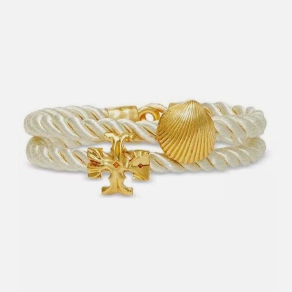 Tory Burch Shell Rope Bracelet - Ivory & Gold Tone